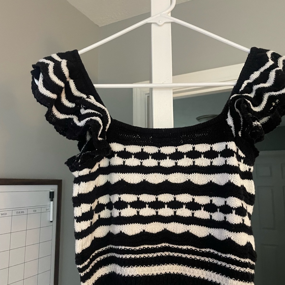 Z Supply Black and White Striped Tank Top